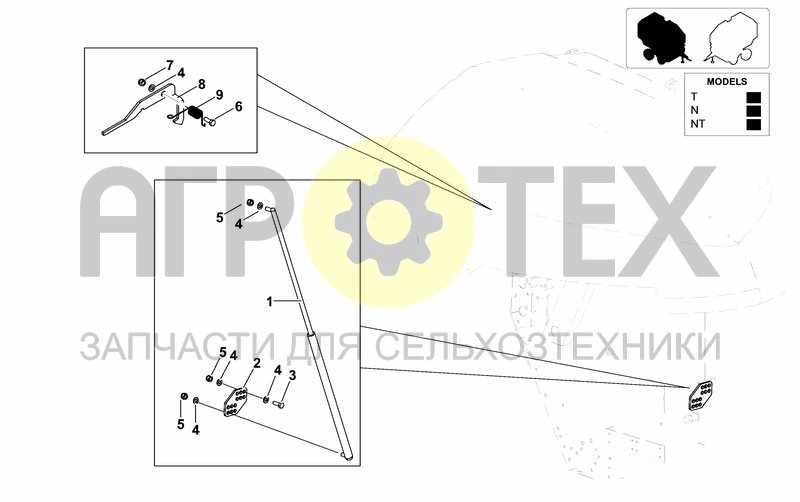 Чертеж PARTS FOR FIXED SIDE COVERS