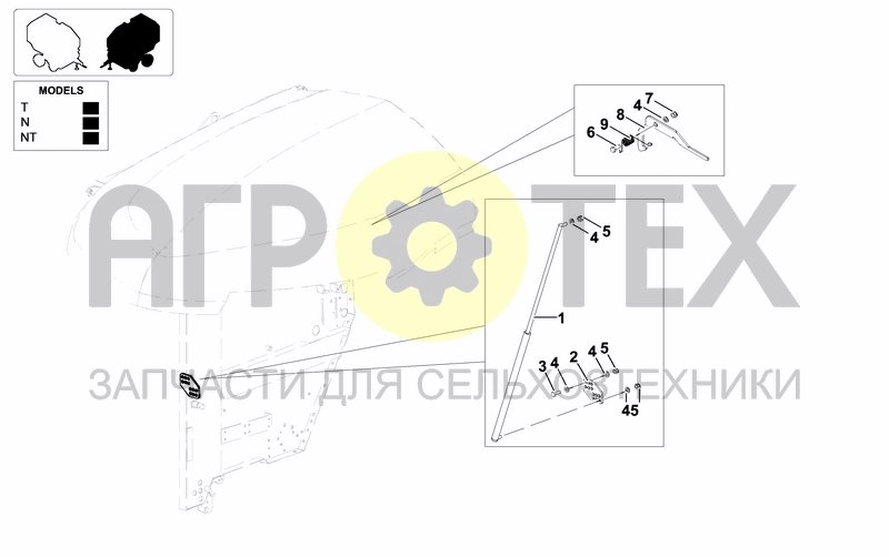 Чертеж PARTS FOR FIXED SIDE COVERS