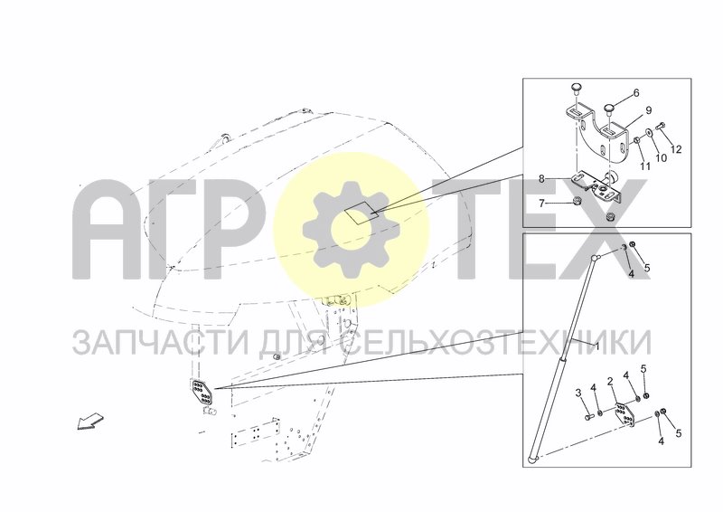 Чертеж PARTS FOR LH COVER