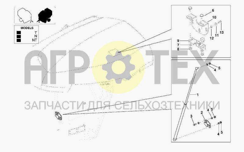 Чертеж PARTS FOR FIXED SIDE COVERS