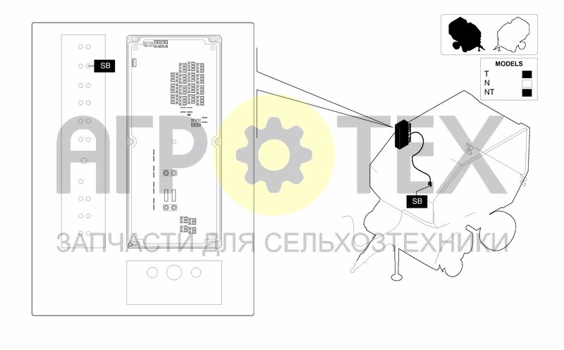 Чертеж ELECTRIC SYSTEM FOR TWINE BINDING UNIT