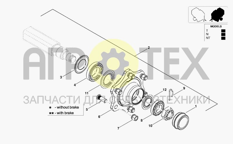 Чертеж AXLE HUB