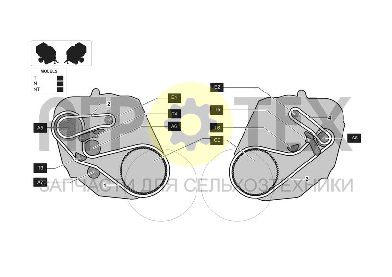 Чертеж PICKUP TRANSMISSION