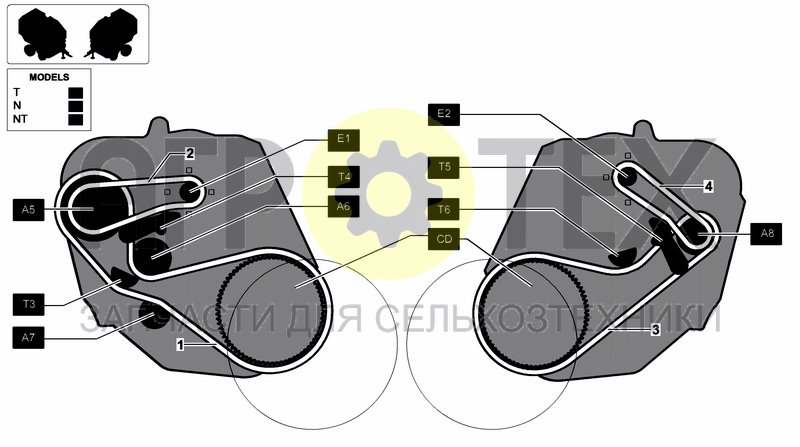 Чертеж PICKUP TRANSMISSION