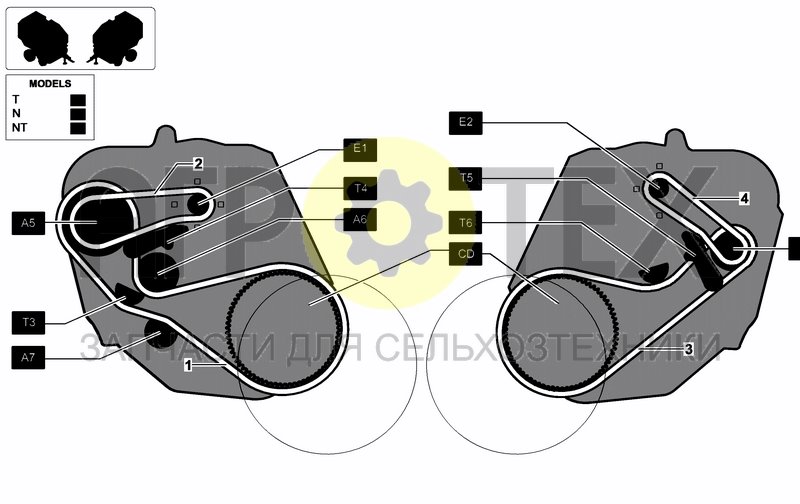 Чертеж PICKUP TRANSMISSION