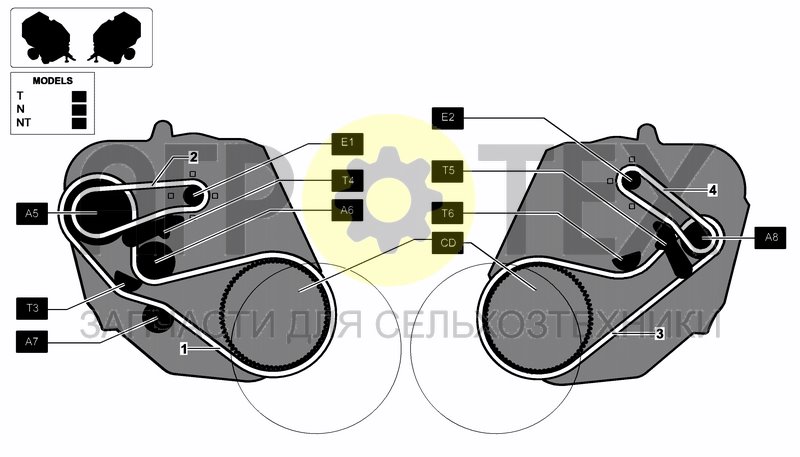 Чертеж PICKUP TRANSMISSION