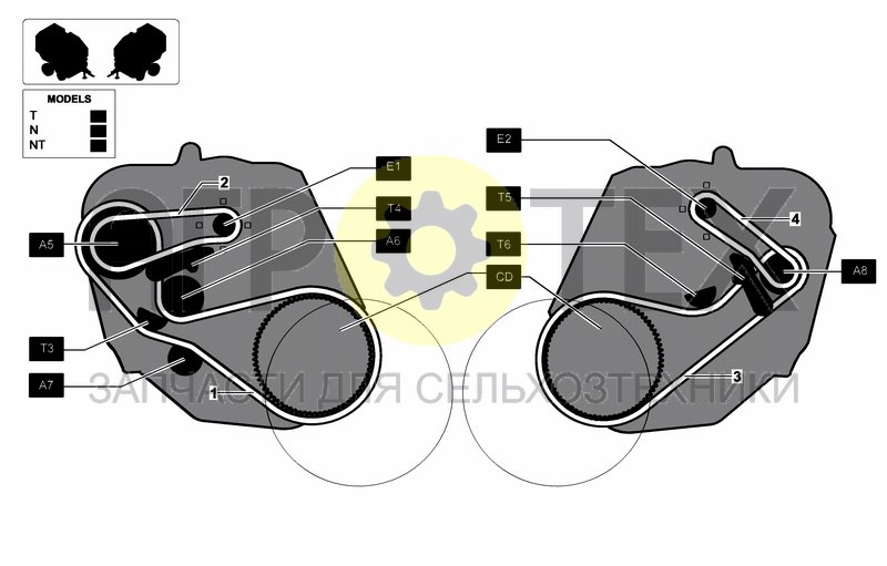 Чертеж PICKUP TRANSMISSION