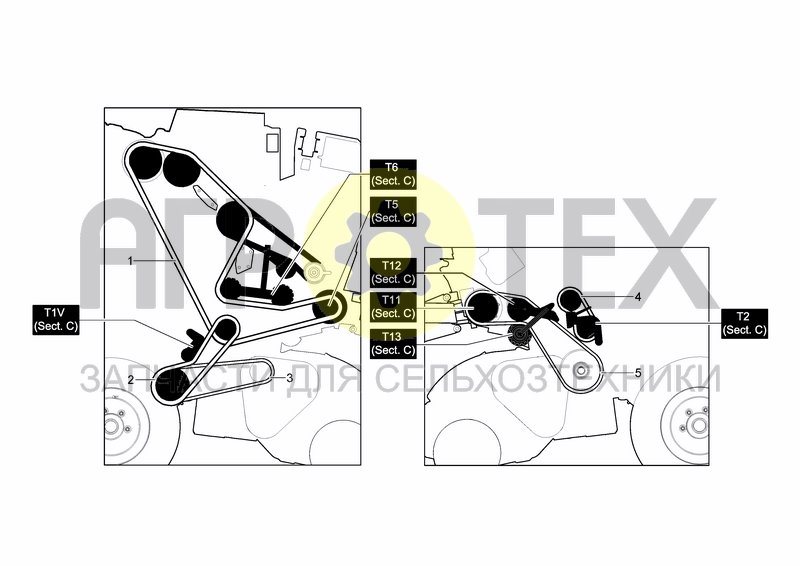 Чертеж CHAIN AND TENSIONER