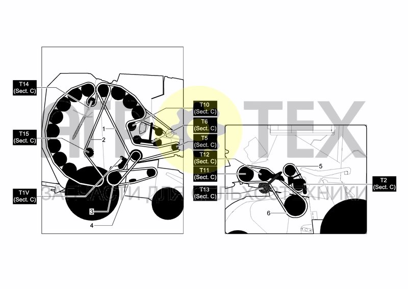 Чертеж CHAIN AND TENSIONER