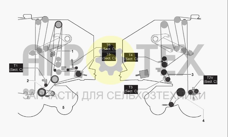 Чертеж CHAINS AND TENSIONERS