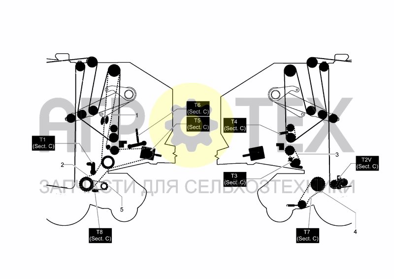 Чертеж CHAIN AND TENSIONER