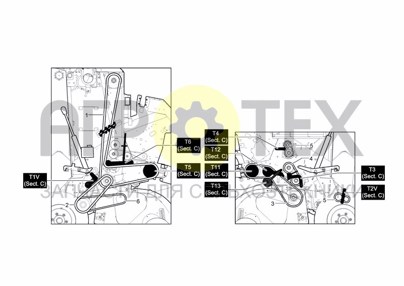 Чертеж CHAIN AND TENSIONER