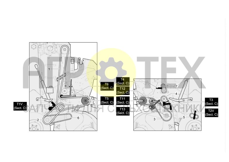 Чертеж CHAINS AND TENSIONERS