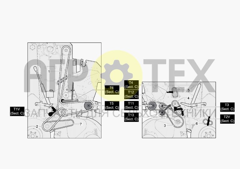 Чертеж CHAINS AND TENSIONERS