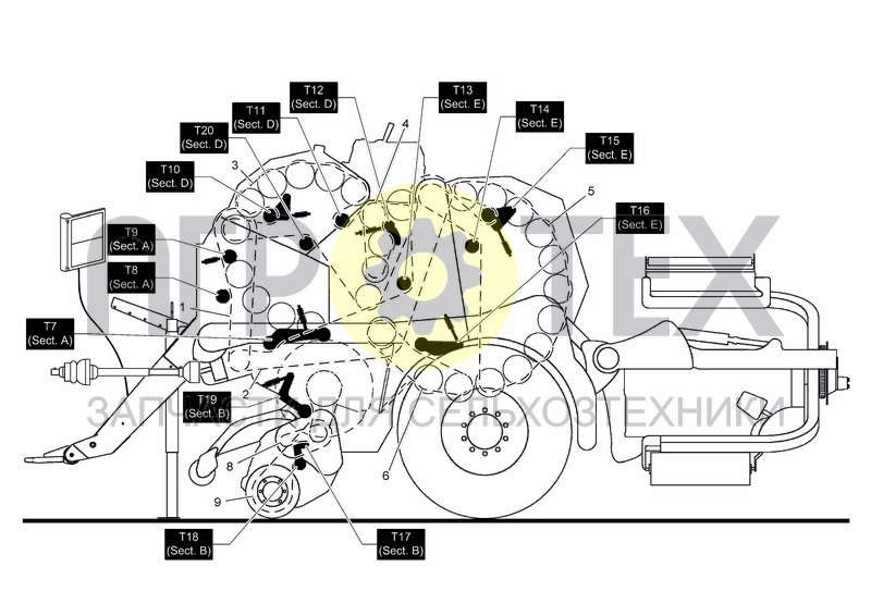 Чертеж CHAINS AND TENSIONERS