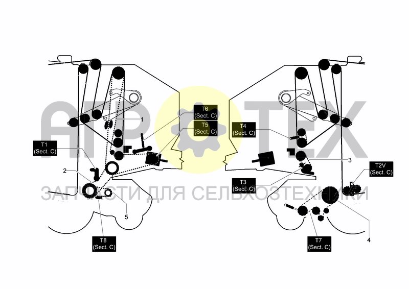 Чертеж CHAIN AND TENSIONER