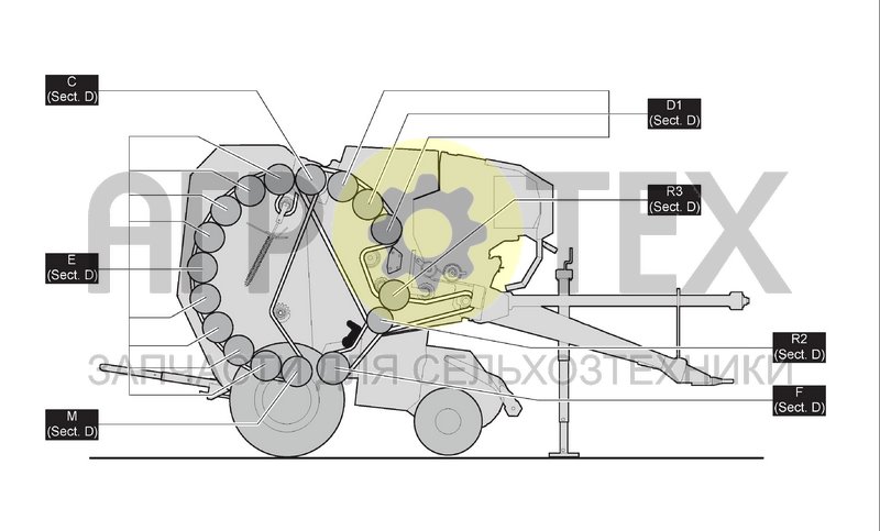 Чертеж ROLLERS DIAGRAM