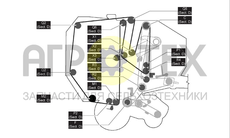 Чертеж ROLLERS DIAGRAM