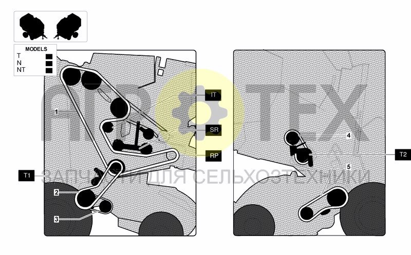 Чертеж CHAINS AND TENSIONERS