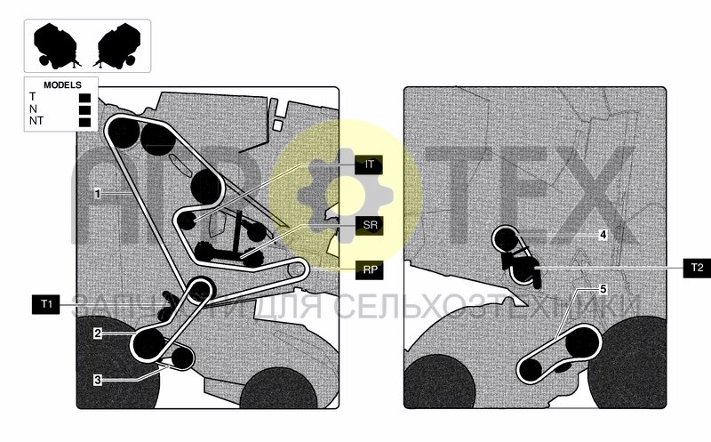 Чертеж CHAINS AND TENSIONERS