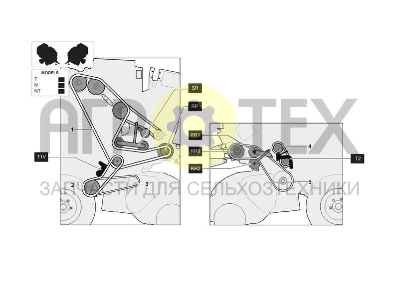 Чертеж CHAINS AND TENSIONERS