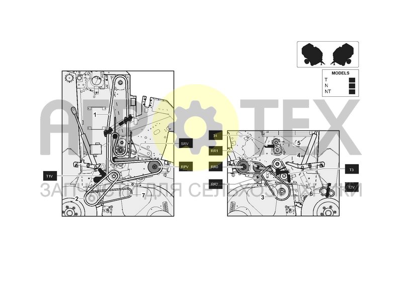 Чертеж CHAINS AND TENSIONERS