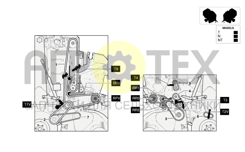 Чертеж CHAINS AND TENSIONERS