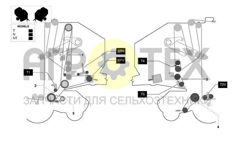 Чертеж CHAINS AND TENSIONERS