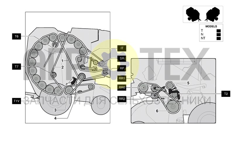 Чертеж CHAINS AND TENSIONERS