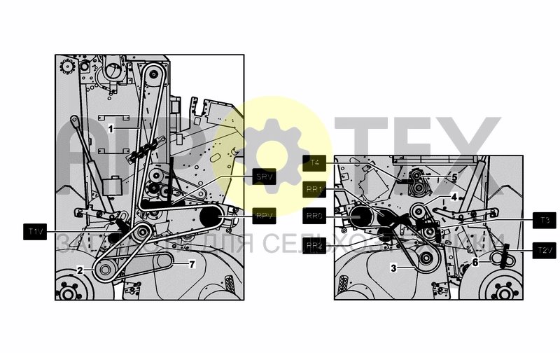 Чертеж CHAINS AND TENSIONERS