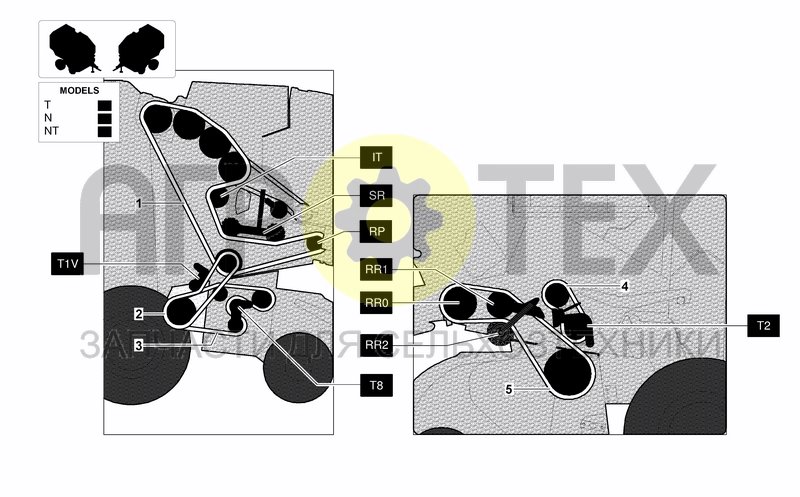 Чертеж CHAINS AND TENSIONERS