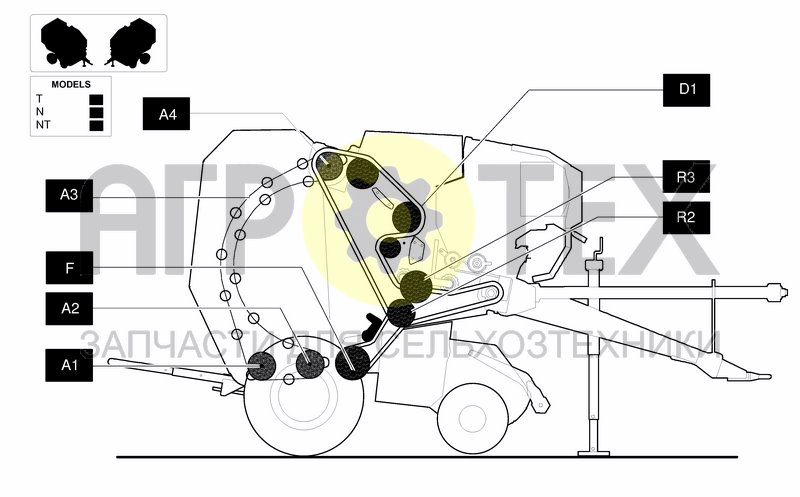 Чертеж ROLLERS DIAGRAM