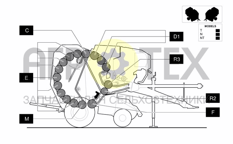 Чертеж ROLLERS DIAGRAM