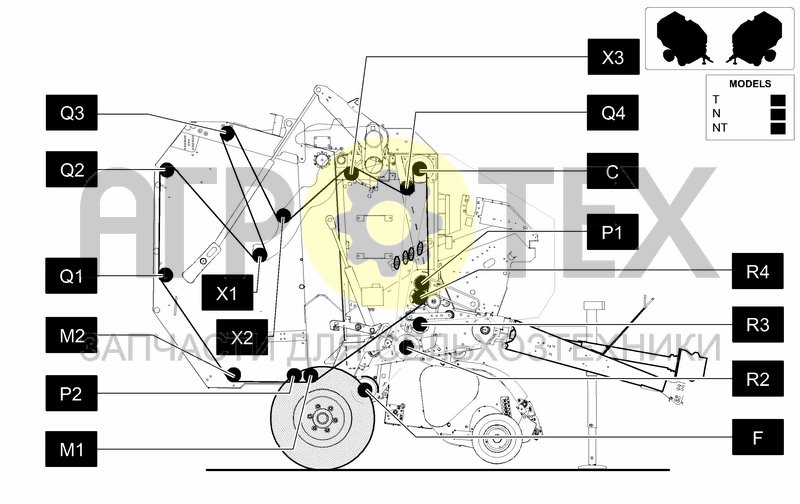 Чертеж ROLLERS DIAGRAM