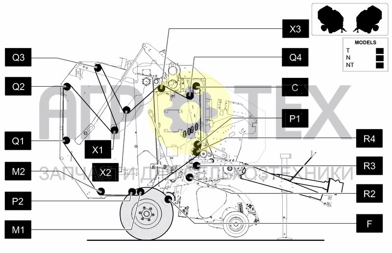 Чертеж ROLLERS DIAGRAM