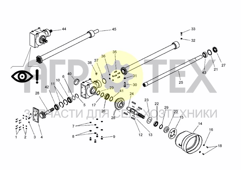 Чертеж UPPER TRANSMISSION