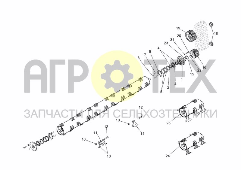 Чертеж LATERAL TRANSMISSION AND ROTOR