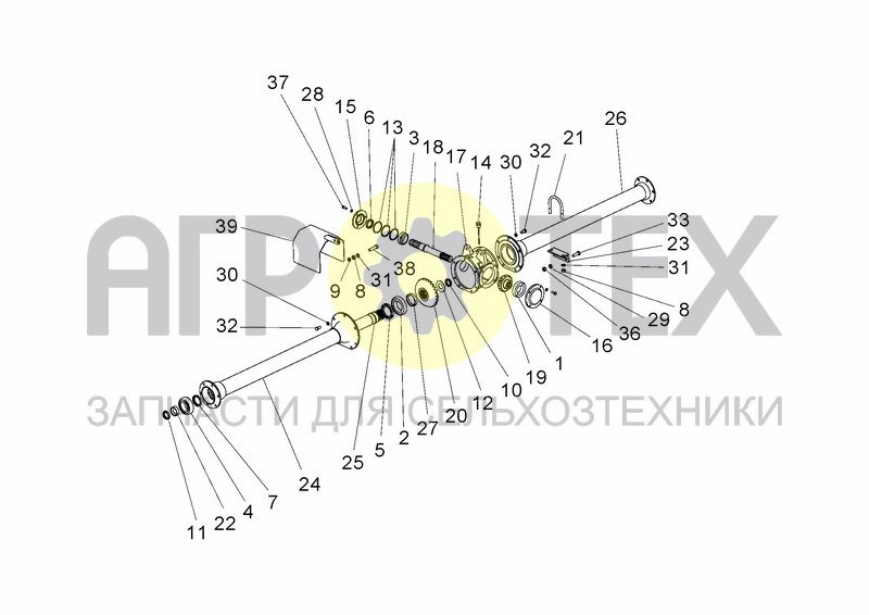 Чертеж SINGLE SPEED GEARBOX