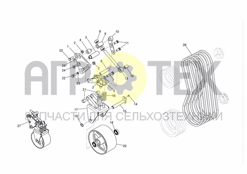 Чертеж BELT TENSIONER