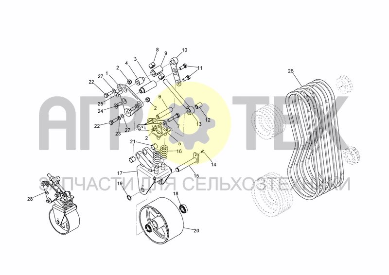 Чертеж BELT TENSIONER