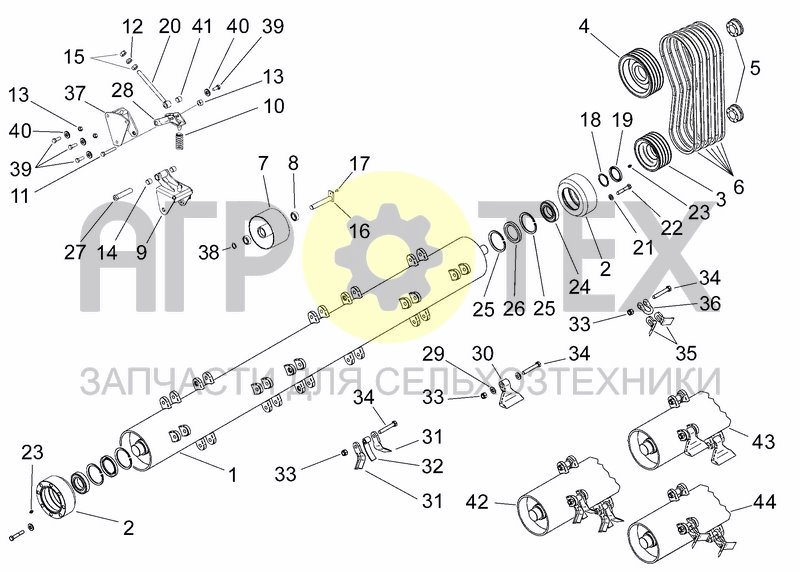 Чертеж LATERAL TRANSMISSION AND ROTOR