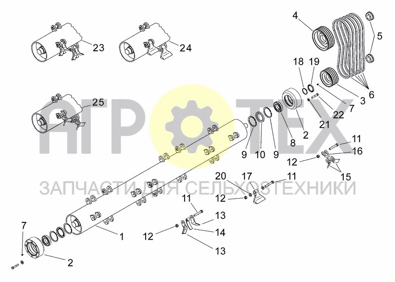 Чертеж LATERAL TRANSMISSION AND ROTOR