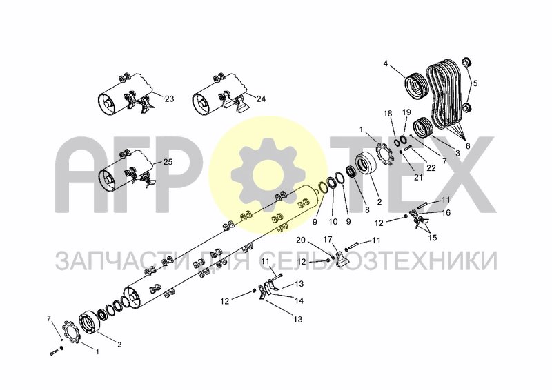 Чертеж LATERAL TRANSMISSION AND ROTOR