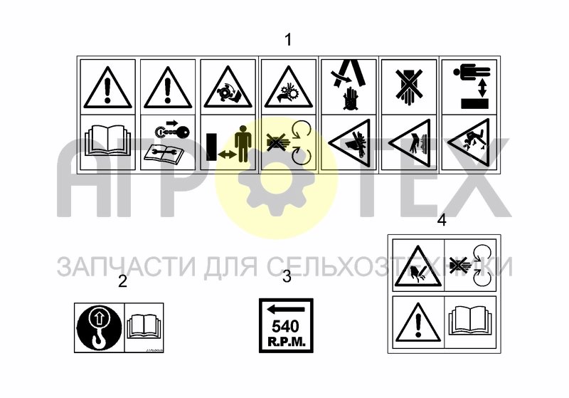 Чертеж SAFETY DECALS EU VERSION