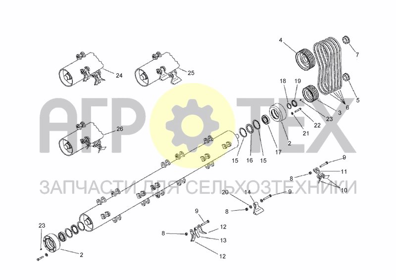 Чертеж LATERAL TRANSMISSION AND ROTOR