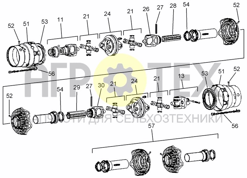 Чертеж DRIVELINE GKN MA0005GD001