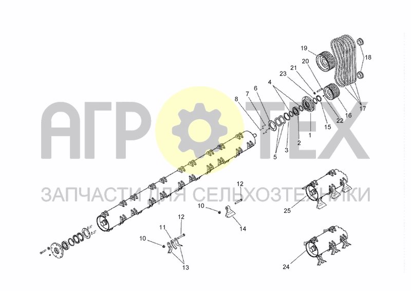 Чертеж LATERAL TRANSMISSION AND ROTOR