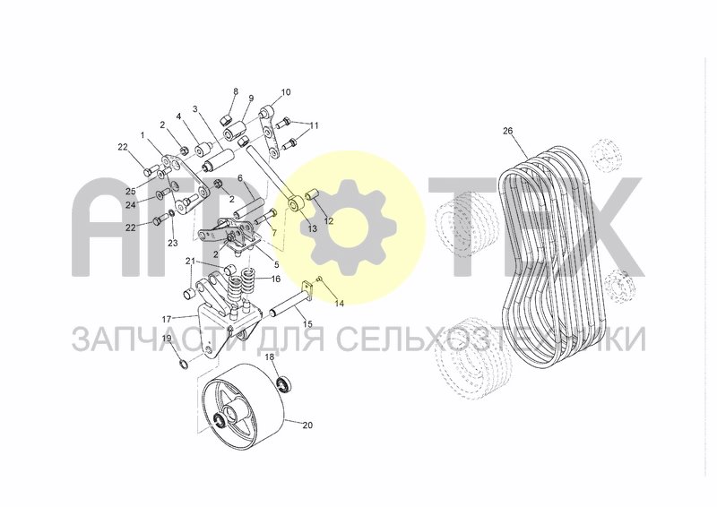 Чертеж BELT TENSIONER