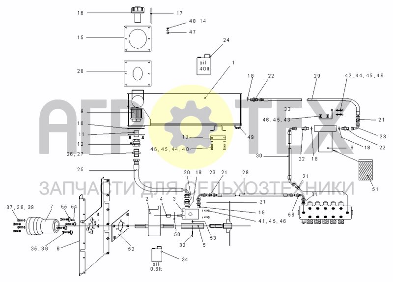 Чертеж ON BOARD HYDRAULIC CIRCUIT