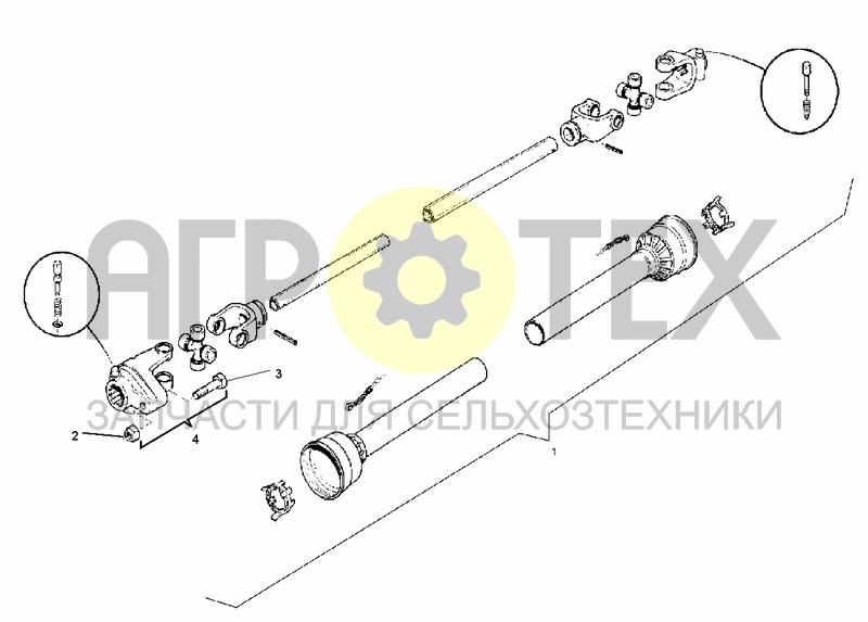 Чертеж STD PTO SHAFT (BONDIOLI)